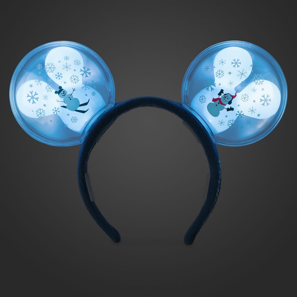 Mickey Mouse Snowman Balloon Light-Up Ear Headband for Adults