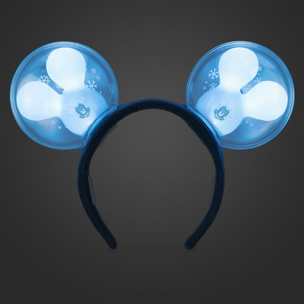 Mickey Mouse Snowman Balloon Light-Up Ear Headband for Adults