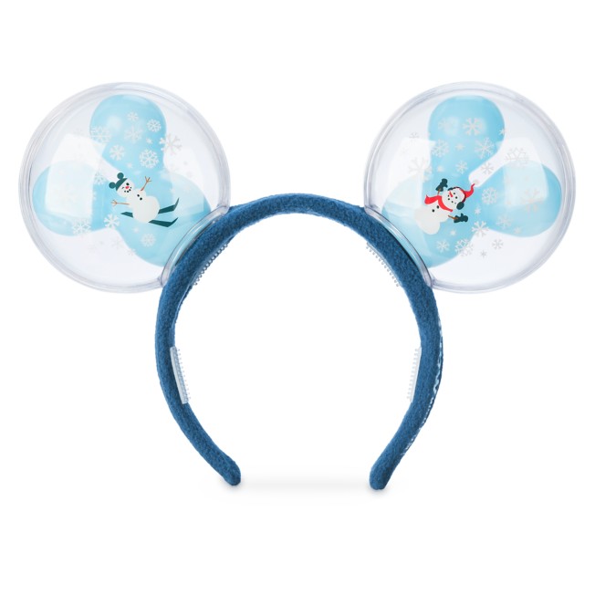 Mickey Mouse Snowman Balloon Light-Up Ear Headband for Adults