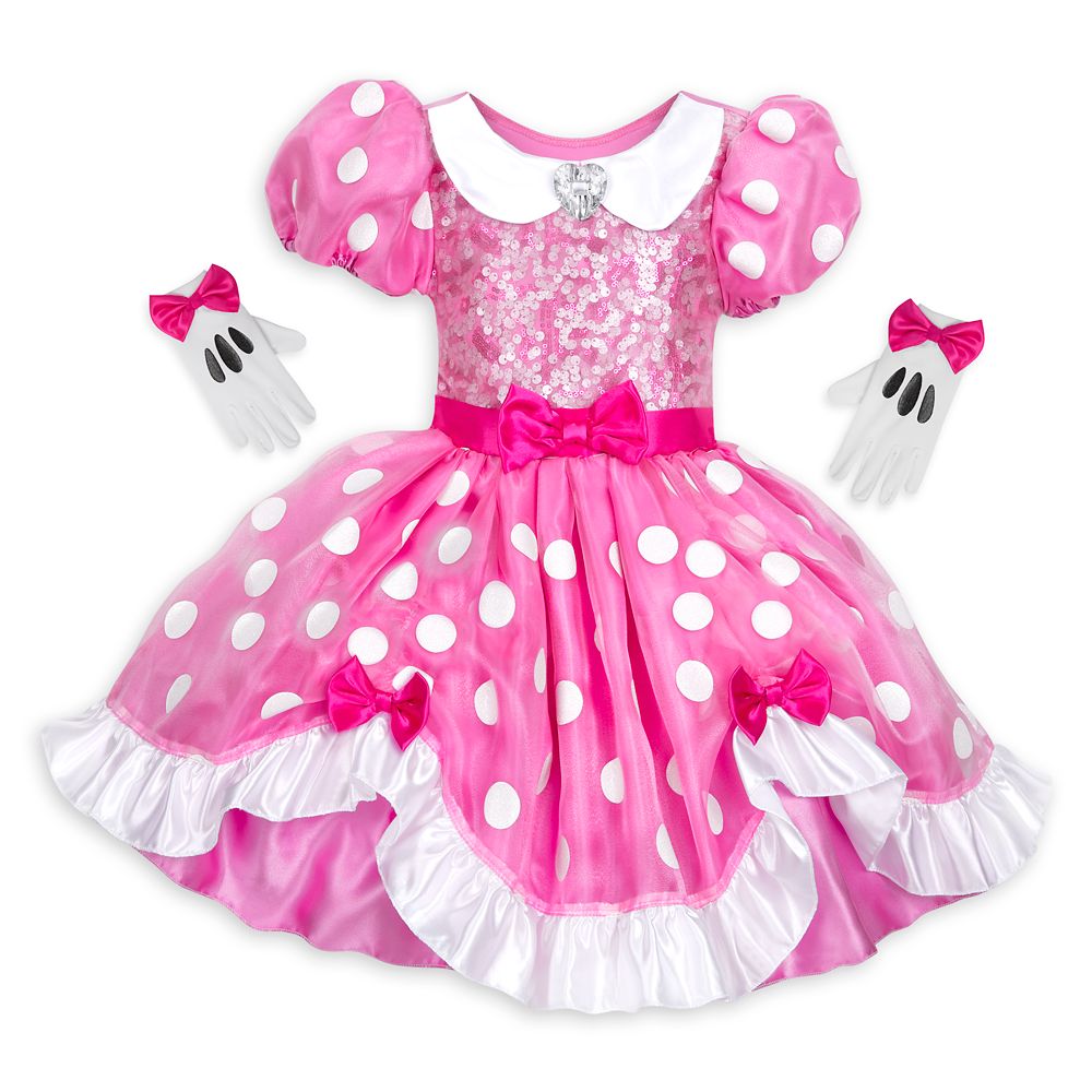 NWT DISNEY STORE Minnie Mouse DRESS girls Pink Dots Bow 4,5/6,7/8 