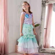 Dress & Doll Dress 2T-7/8 Bow New Aqua Blue Ariel Mermaid Toddler/Girls 