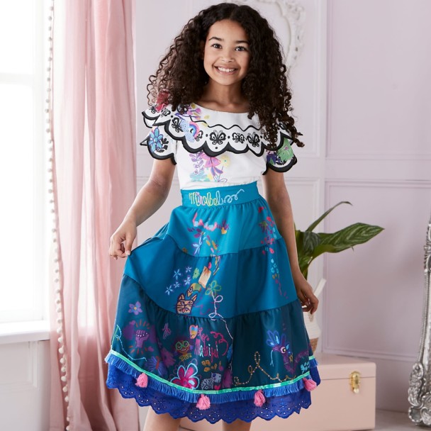  POPSAME Encanto Mirabel Dress Costume For Girls
