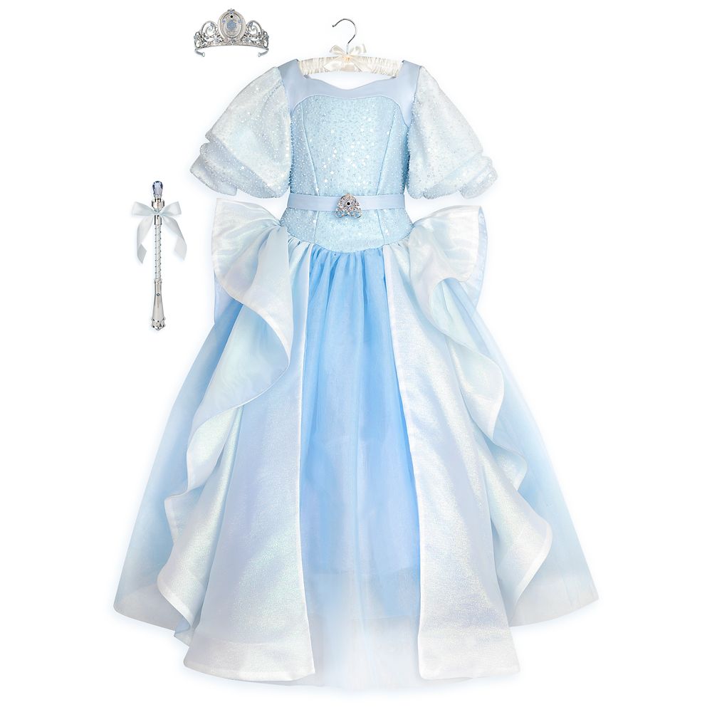 Cinderella Light-Up Costume for Kids with Interactive Light-Up Wand and Tiara by A Leading Role