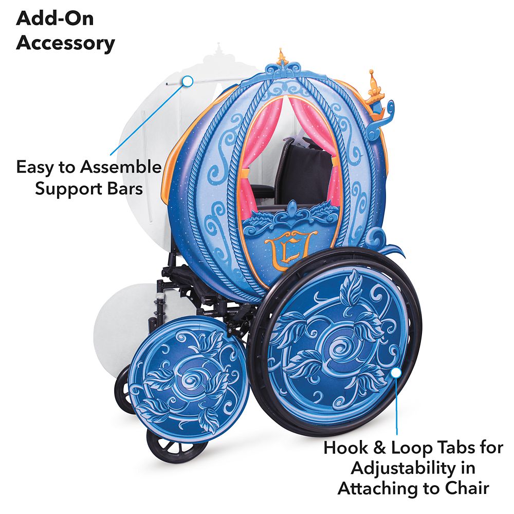 Cinderella Coach Wheelchair Cover Set by Disguise