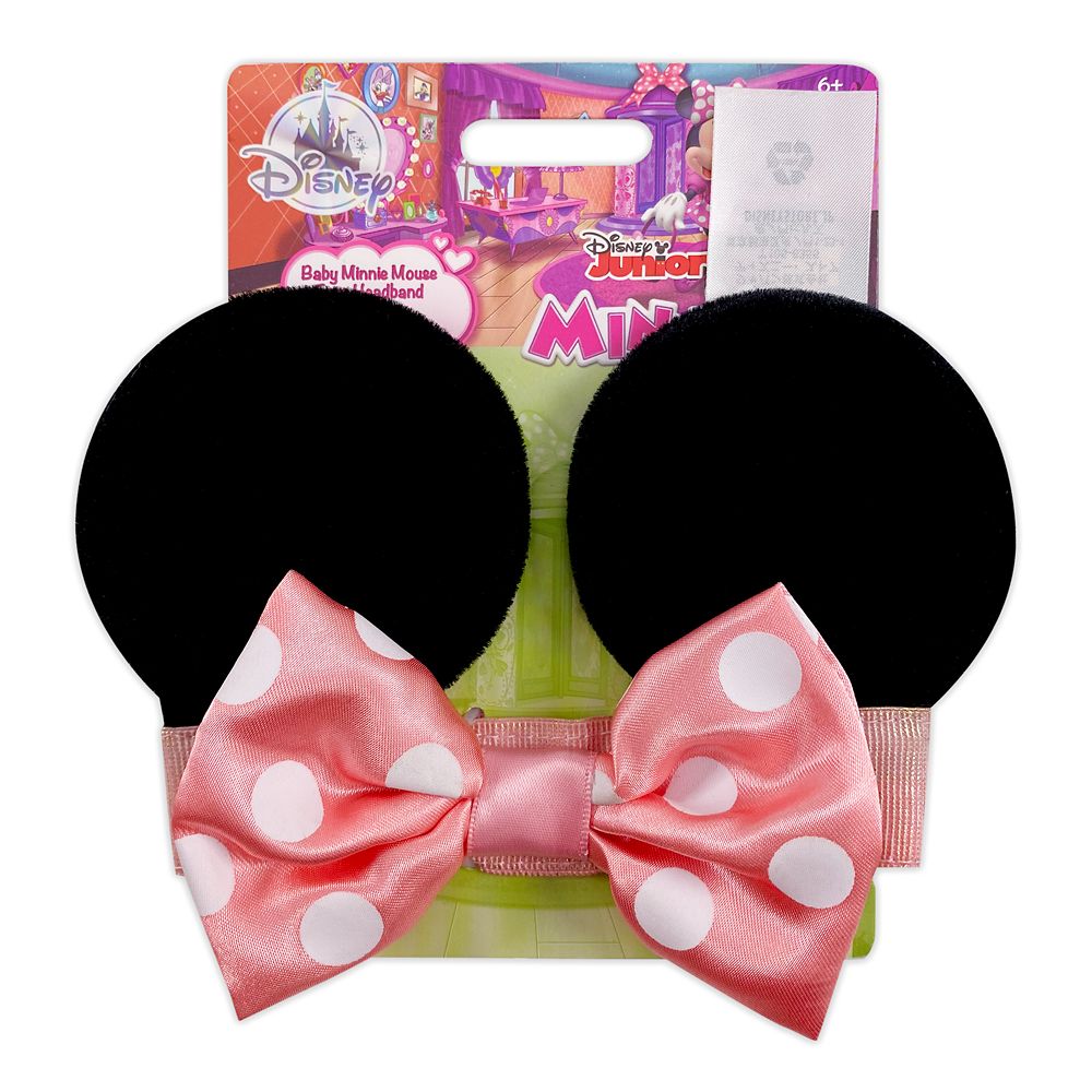 Minnie Mouse Ear Headband with Bow for Baby – Pink