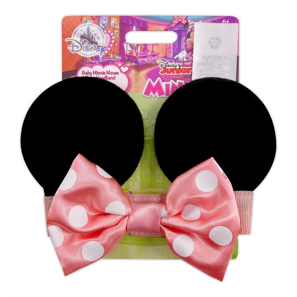 Minnie Mouse Ear Headband with Bow for Baby – Pink