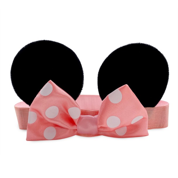 Reino Superposición Cambiable Minnie Mouse Ear Headband with Bow for Baby – Pink | shopDisney