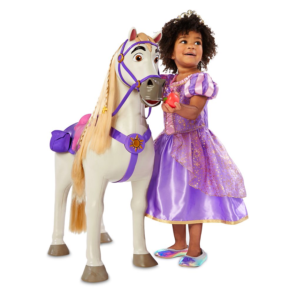 life size rapunzel doll and horse