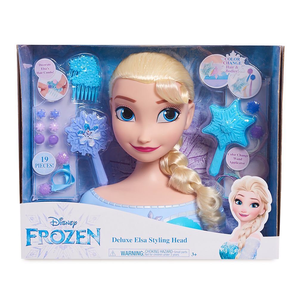 elsa doll head hair styling