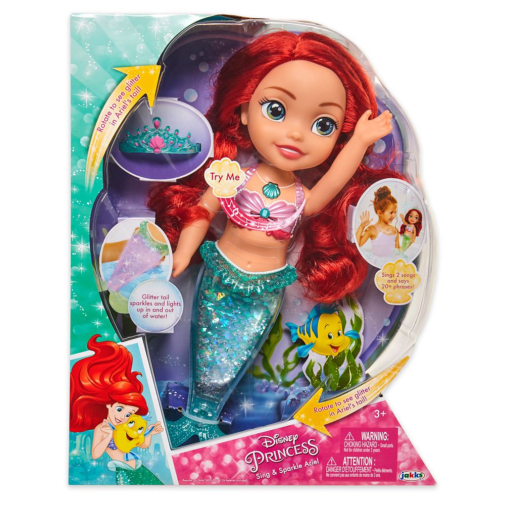 disney ariel sing and sparkle doll