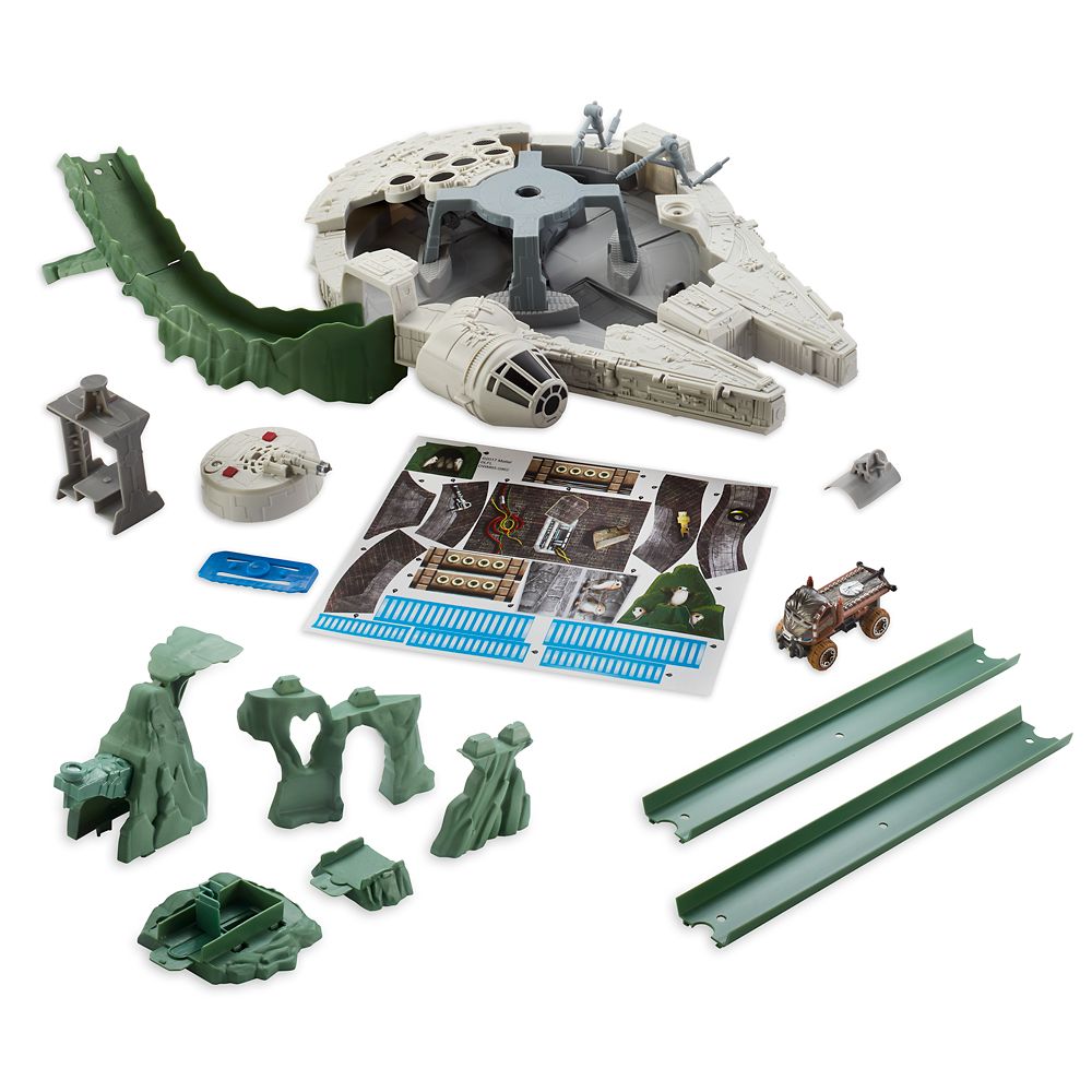 hot wheels star wars millennium falcon character car track set