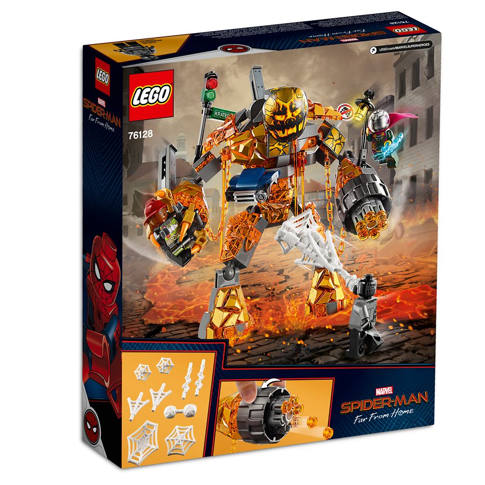 lego spider man far from home molten man