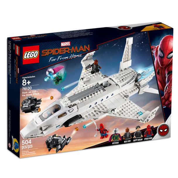 LEGO Marvel Spider-Man Stark Jet and the Drone Attack 76130 Building Set