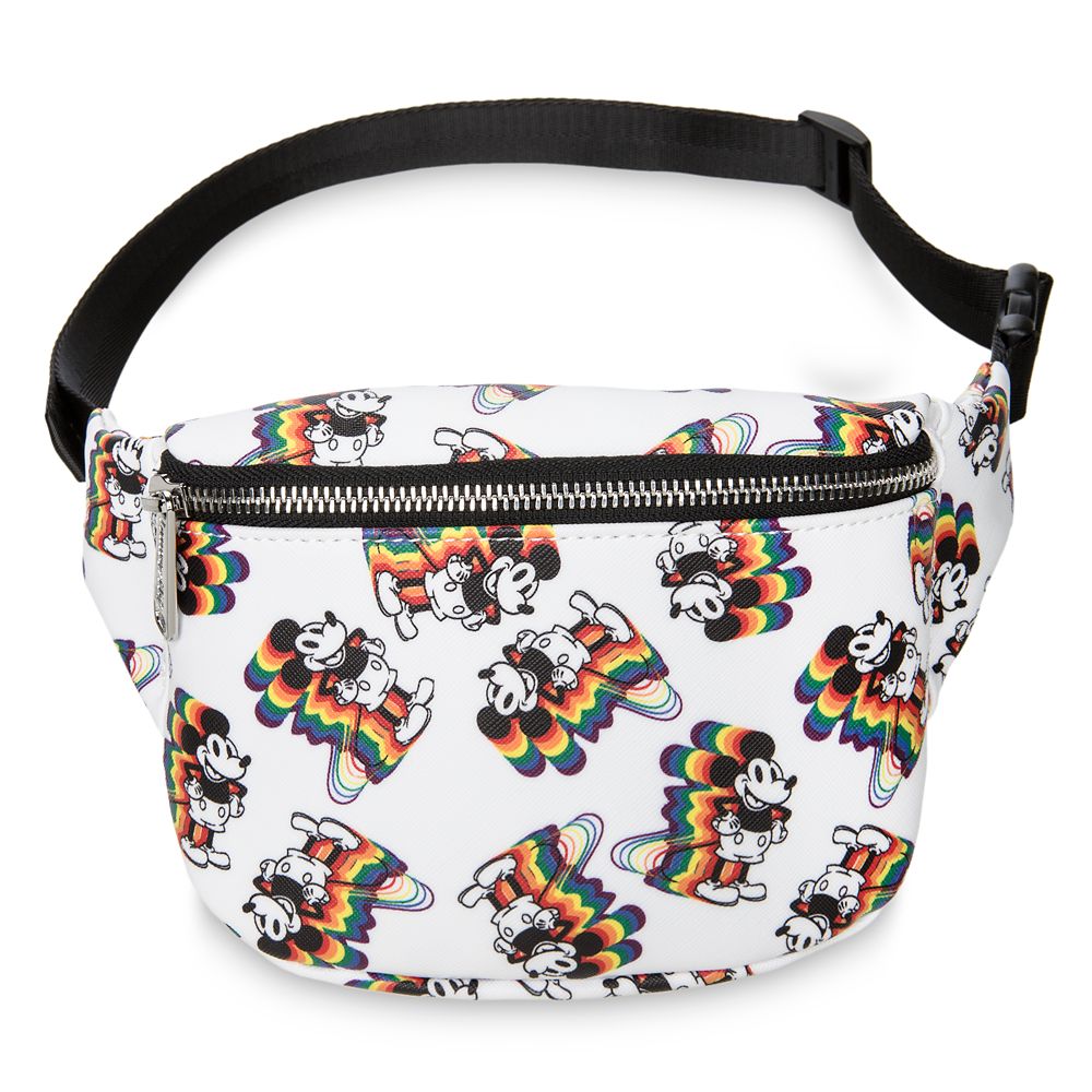 Disney Store MICKEY’S RAINBOW Collection Canvas Travel Bag Fanny Pack 