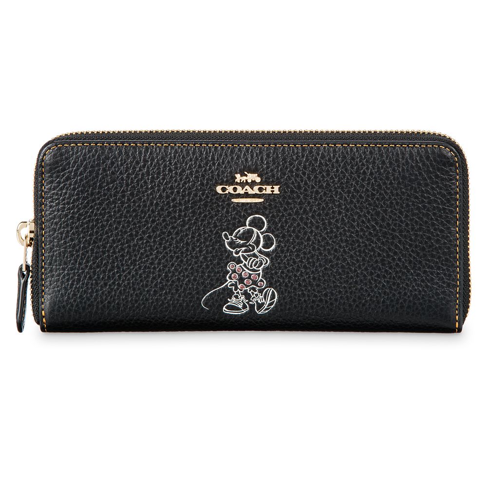 Disney X Coach Accordion Zip Wallet with Minnie Mouse in