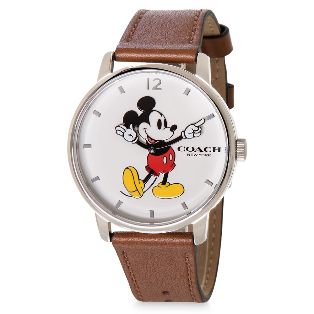 Mickey Mouse Grand Leather Watch by COACH | Disney Store