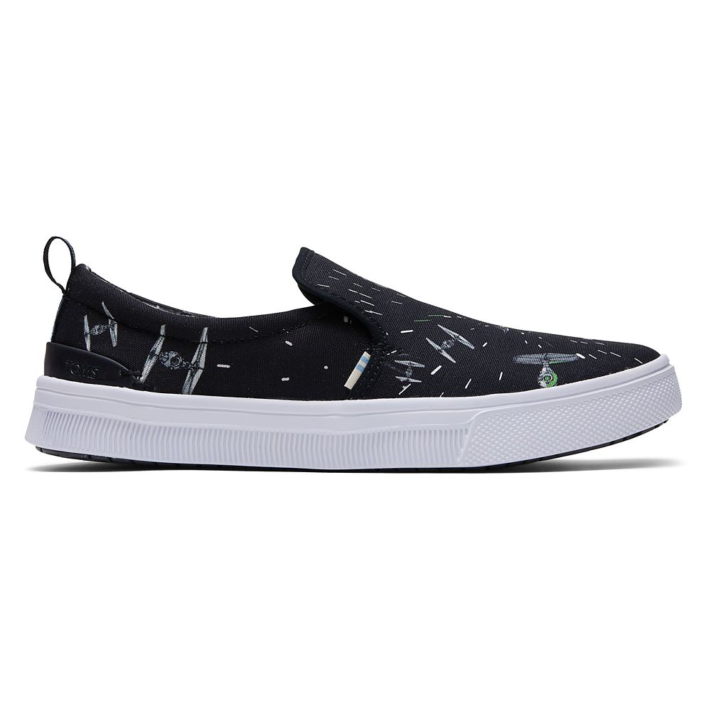 Star Wars Space Print Slip-On Sneakers for Women by TOMS – Black