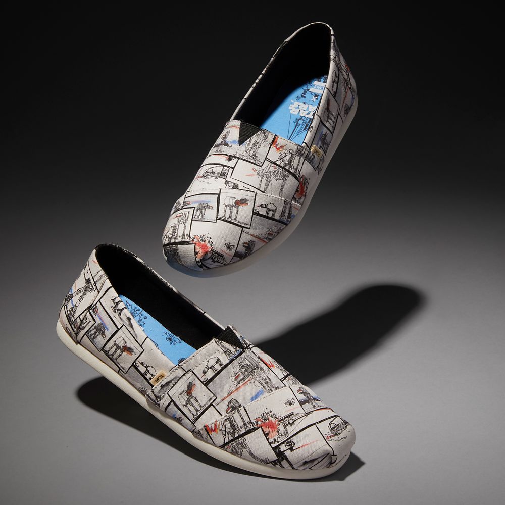 Star Wars AT-AT Print Alpargata Sneakers for Women by TOMS – White