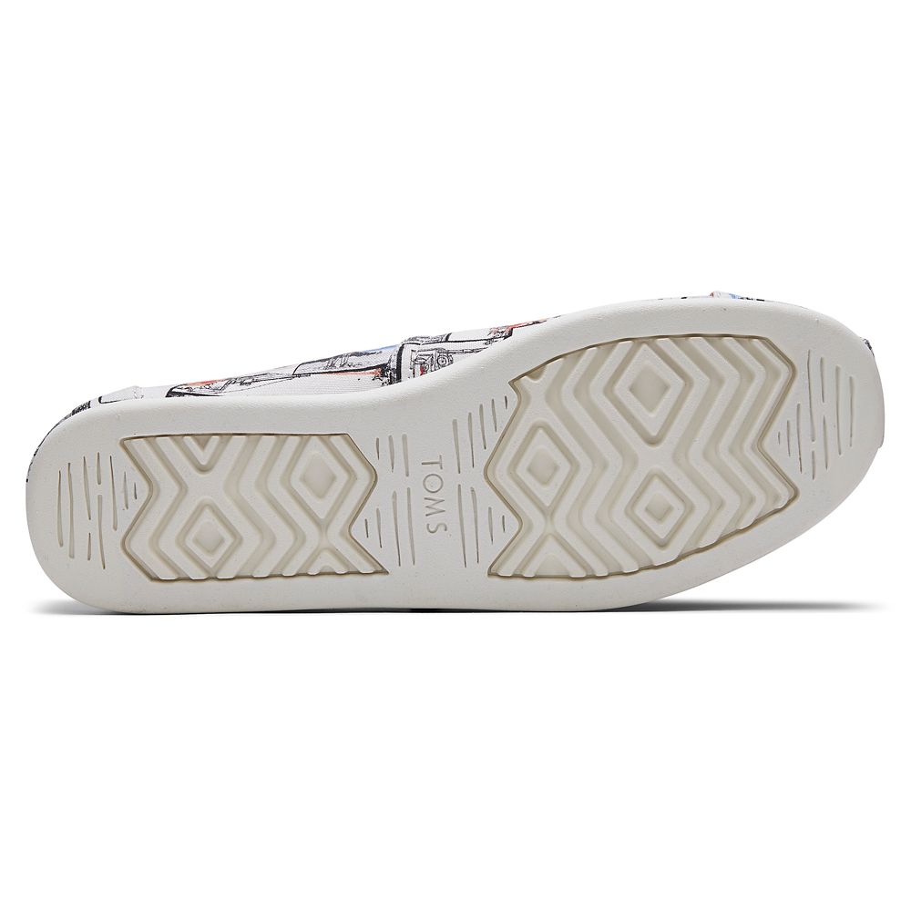 Star Wars AT-AT Print Alpargata Sneakers for Women by TOMS – White