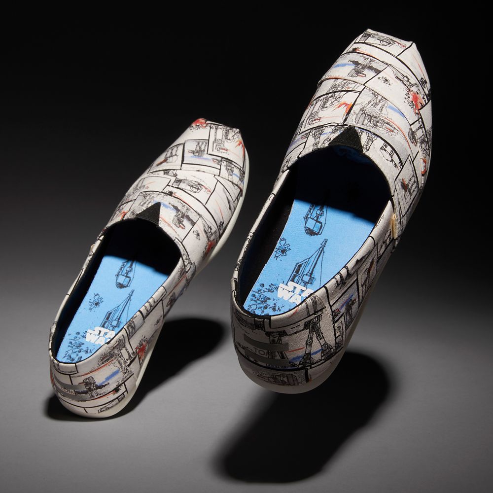 Star Wars AT-AT Print Alpargata Sneakers for Women by TOMS – White