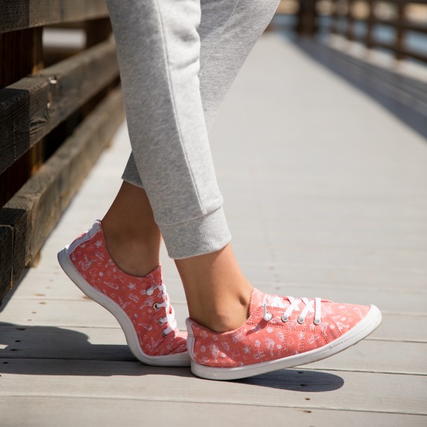 The Little Mermaid Canvas Shoes for Girls by ROXY Girl – Coral 