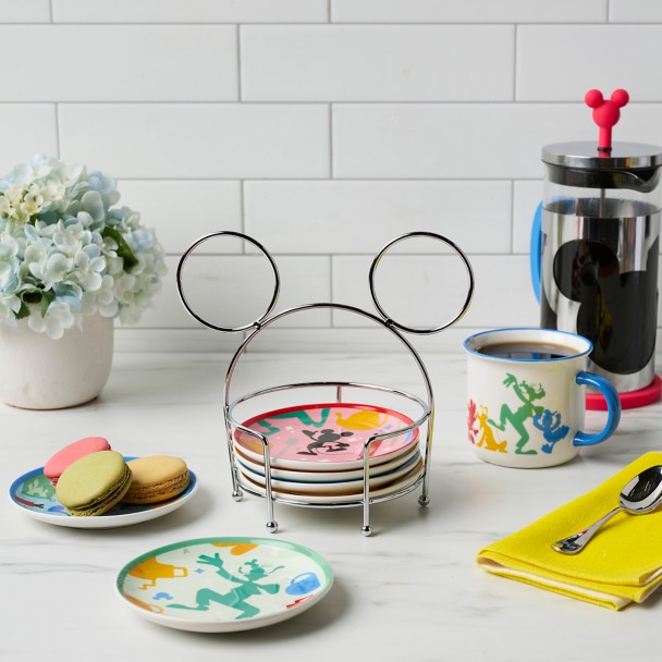 Mickey Mouse and Friends Tidbit Plates with Caddy Set