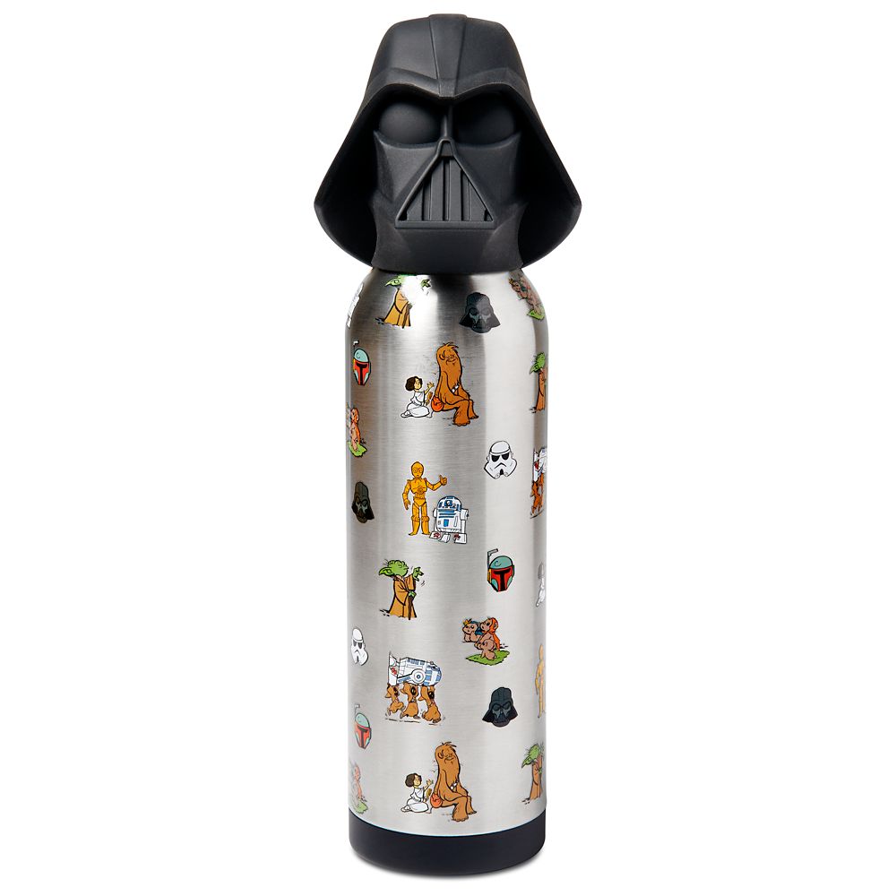Star Wars Stainless Steel Water Bottle with Darth Vader Topper here now