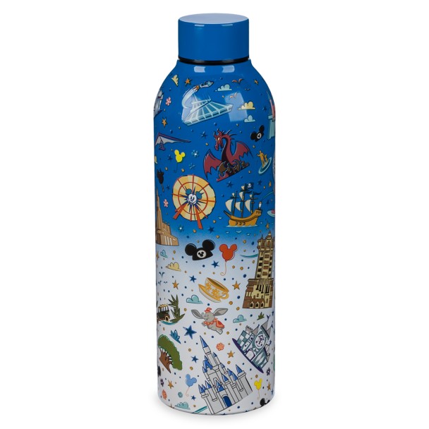 Disney Parks Stitch Stainless Steel Water Bottle w/Screw-on Top
