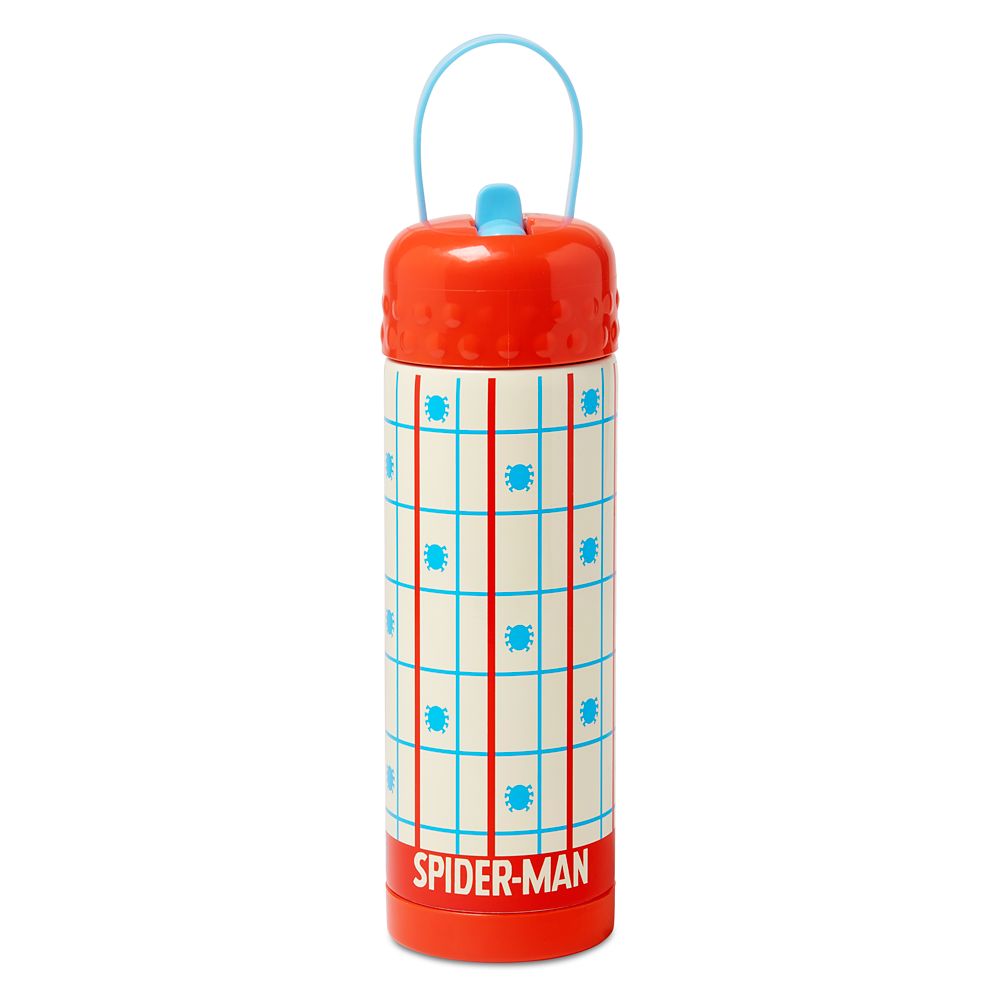 Spider-Man Stainless Steel Water Bottle with Built-In Straw is here now