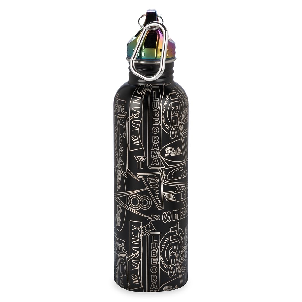 Cars Land Neon Lights Stainless Steel Water Bottle