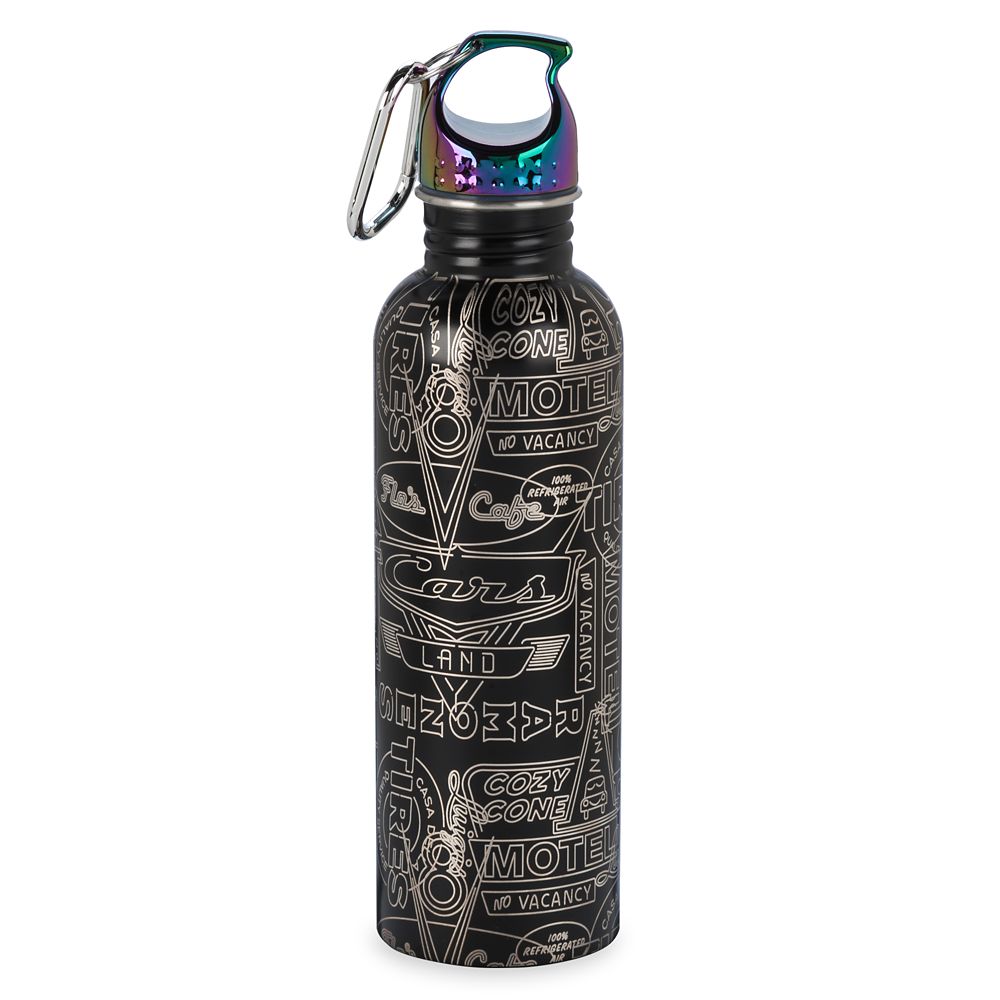 Cars Land Neon Lights Stainless Steel Water Bottle