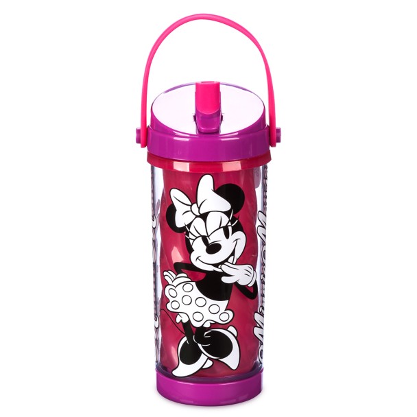 Minnie Mouse Color Changing Water Bottle with Built-In Straw