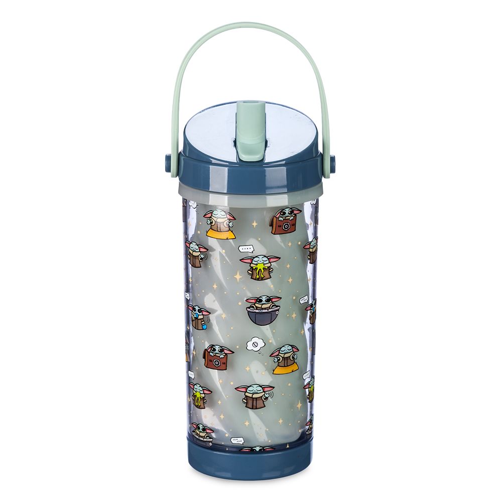 Grogu Color-Changing Water Bottle with Built-In Straw &ndash; Star Wars: The Mandalorian