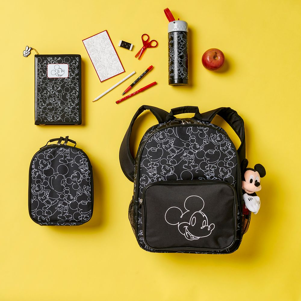 Mickey Mouse Stainless Steel Water Bottle with Built-In Straw