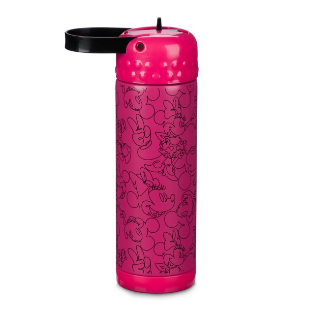 Disney Park Action Pink Minnie Mouse Spout Water Bottle, 16 oz.