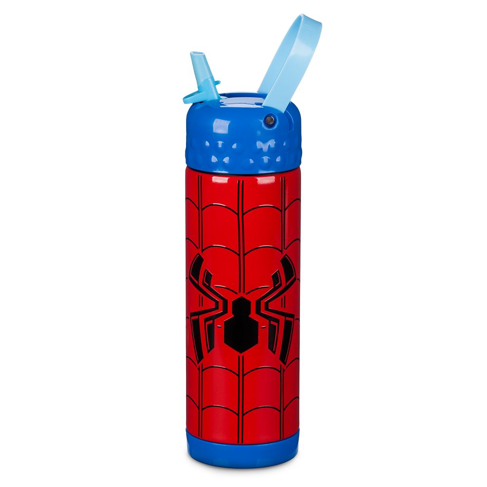 Spider-Man Stainless Steel Water Bottle with Built-In Straw has hit the shelves