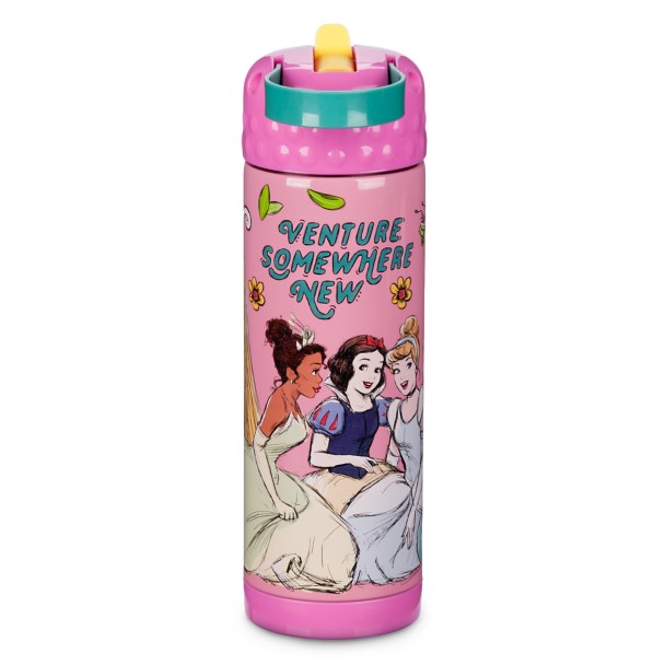 Disney Princess Stainless Steel Water Bottle with Built-In Straw |  shopDisney