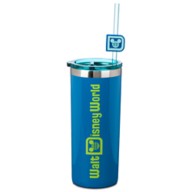 Walt Disney World Stainless Steel Tumbler with Straw and Charm