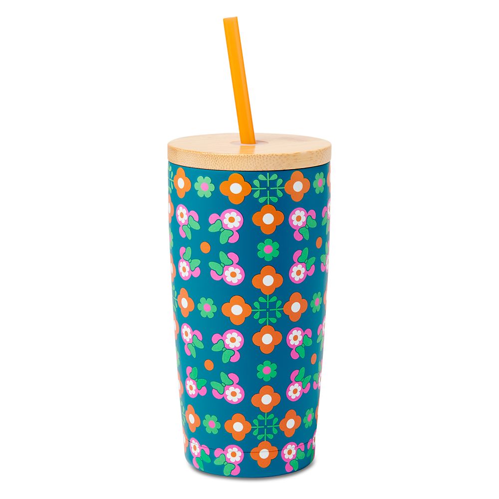 Minnie Mouse Icon Floral Stainless Steel Tumbler with Straw available online for purchase