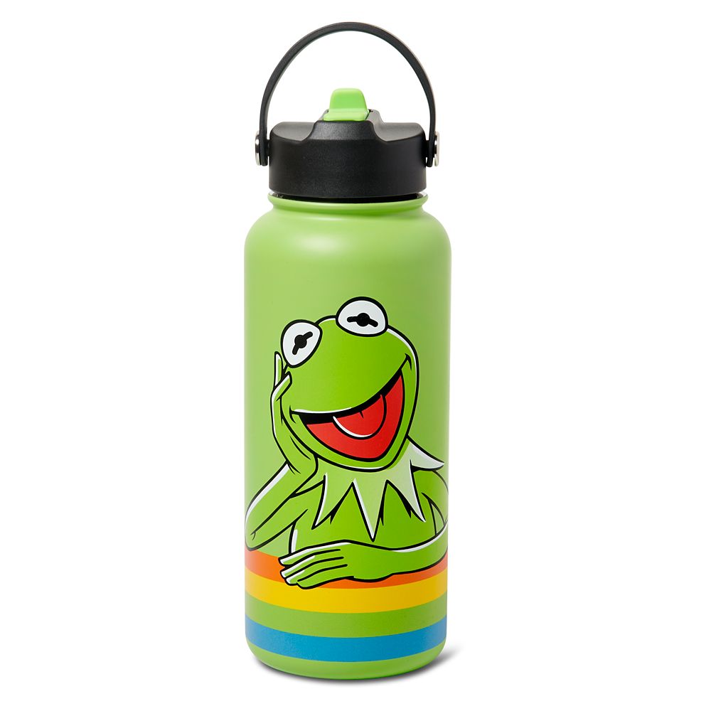 Kermit the Frog Stainless Steel Water Bottle with Built-In Straw – The Muppets