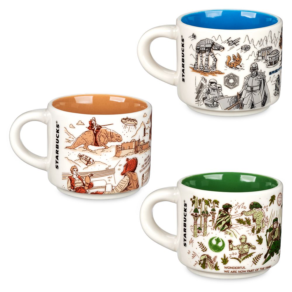 Tatooine, Endor and Batuu Starbucks&reg; Mug Ornament Set &ndash; Been There Series &ndash; Star Wars