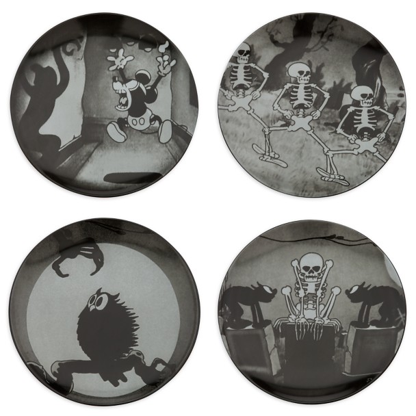 The Skeleton Dance and The Haunted House Plate Set