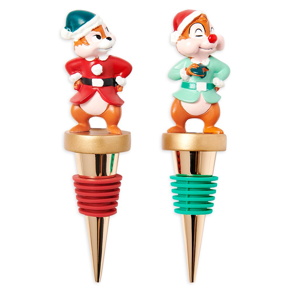 Chip n Dale Holiday Bottle Stopper Set Official shopDisney