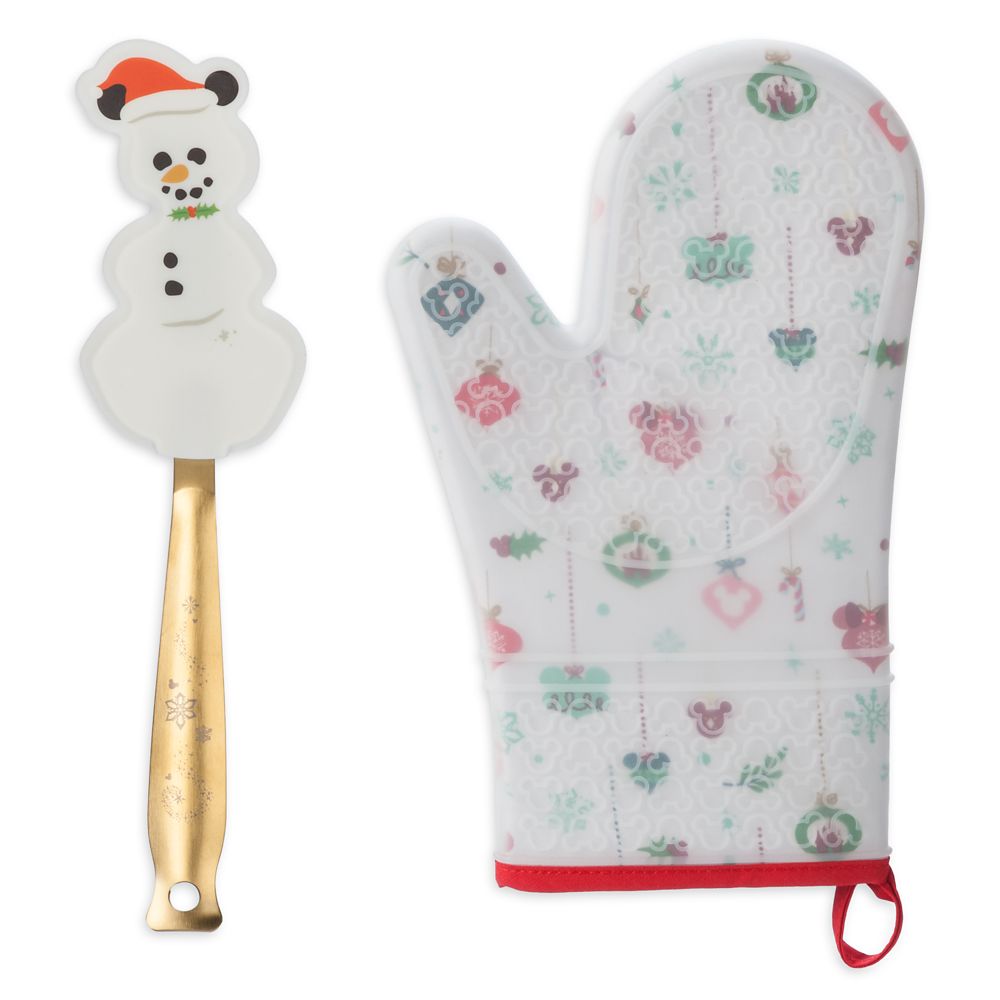 Disney Classics Christmas Holiday Oven Mitt and Spatula Set