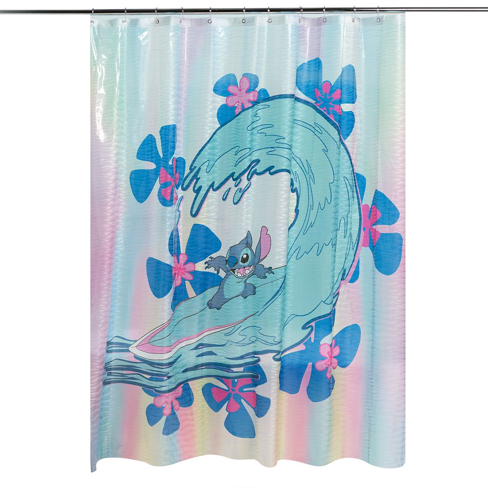Stitch Shower Curtain with Hooks is now available for purchase