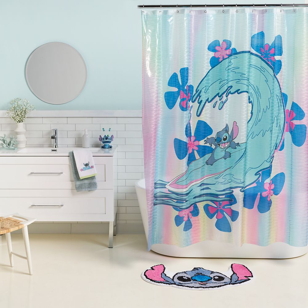 Stitch Shower Curtain with Hooks