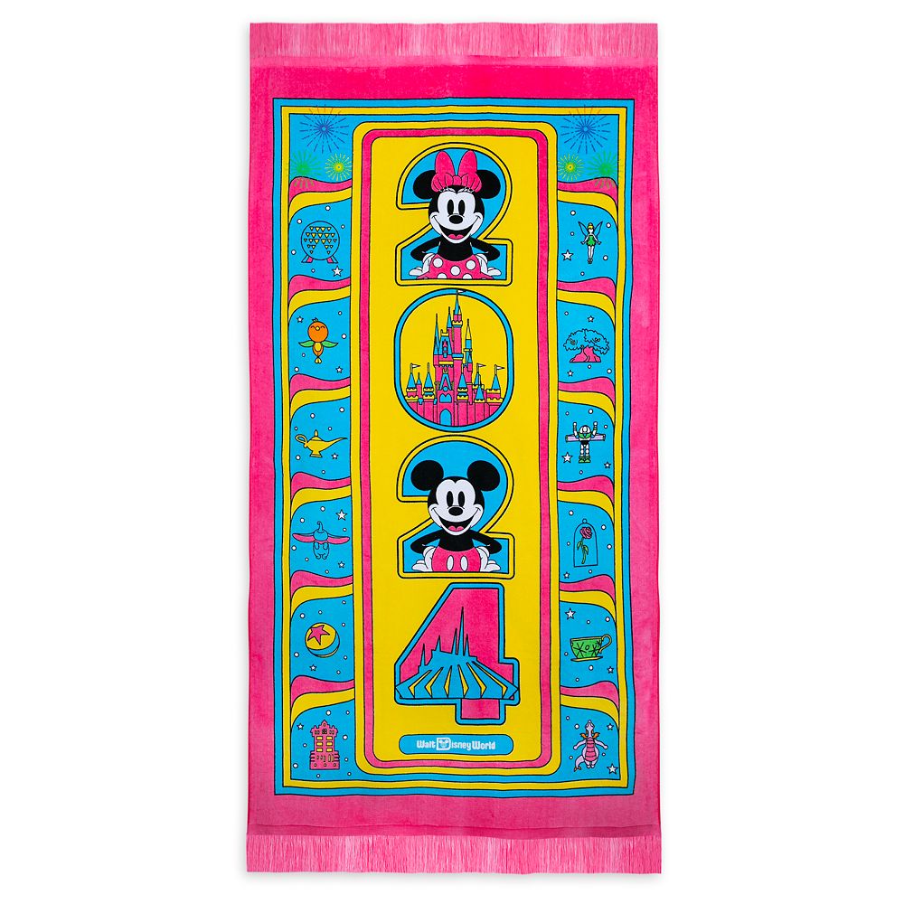 Mickey and Minnie Mouse Beach Towel – Walt Disney World 2024 – Large – Buy Now
