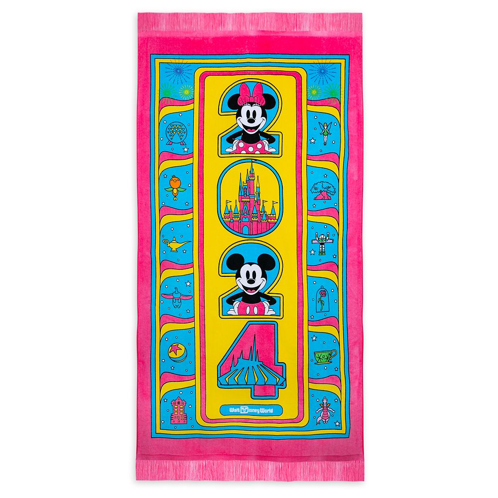 2023 New Mickey Mouse Square Beach Towel Cartoon Cute Mickey Minnie Stitch  75*150cm Bath