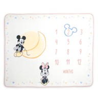 Mickey and Minnie Mouse Milestone Blanket Set for Baby