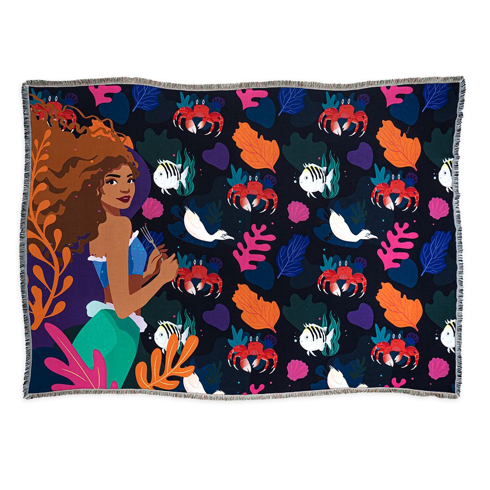 Disney's The Little Mermaid Plush Throw Blanket - Bedding